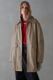 【UNISEX】フェイクレザーミドルコート / faux Leather Middle Coat