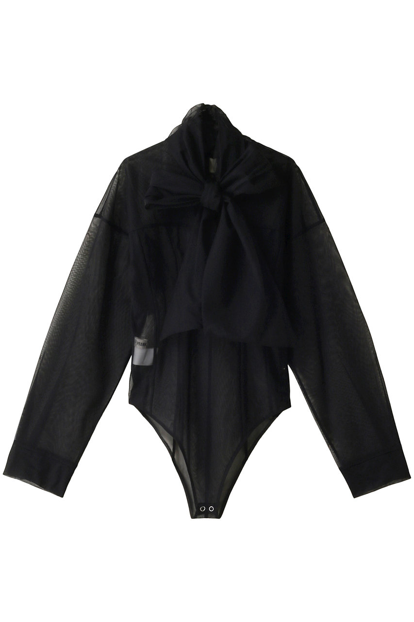 PRANK PROJECT チュールボウタイボディスーツ / Tulle Bow Tie Bodysuit (BLK(ブラック), FREE) プランク プロジェクト ELLE SHOP