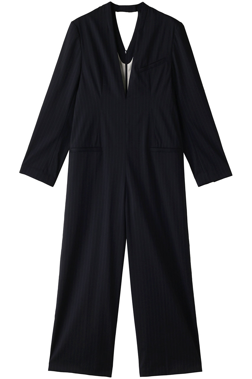 ウォッシャブルノーカラージャケットオールインワン / Washable No Collar Jacket Jumpsuit