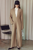 ウォッシャブルノーカラージャケットオールインワン / Washable No Collar Jacket Jumpsuit