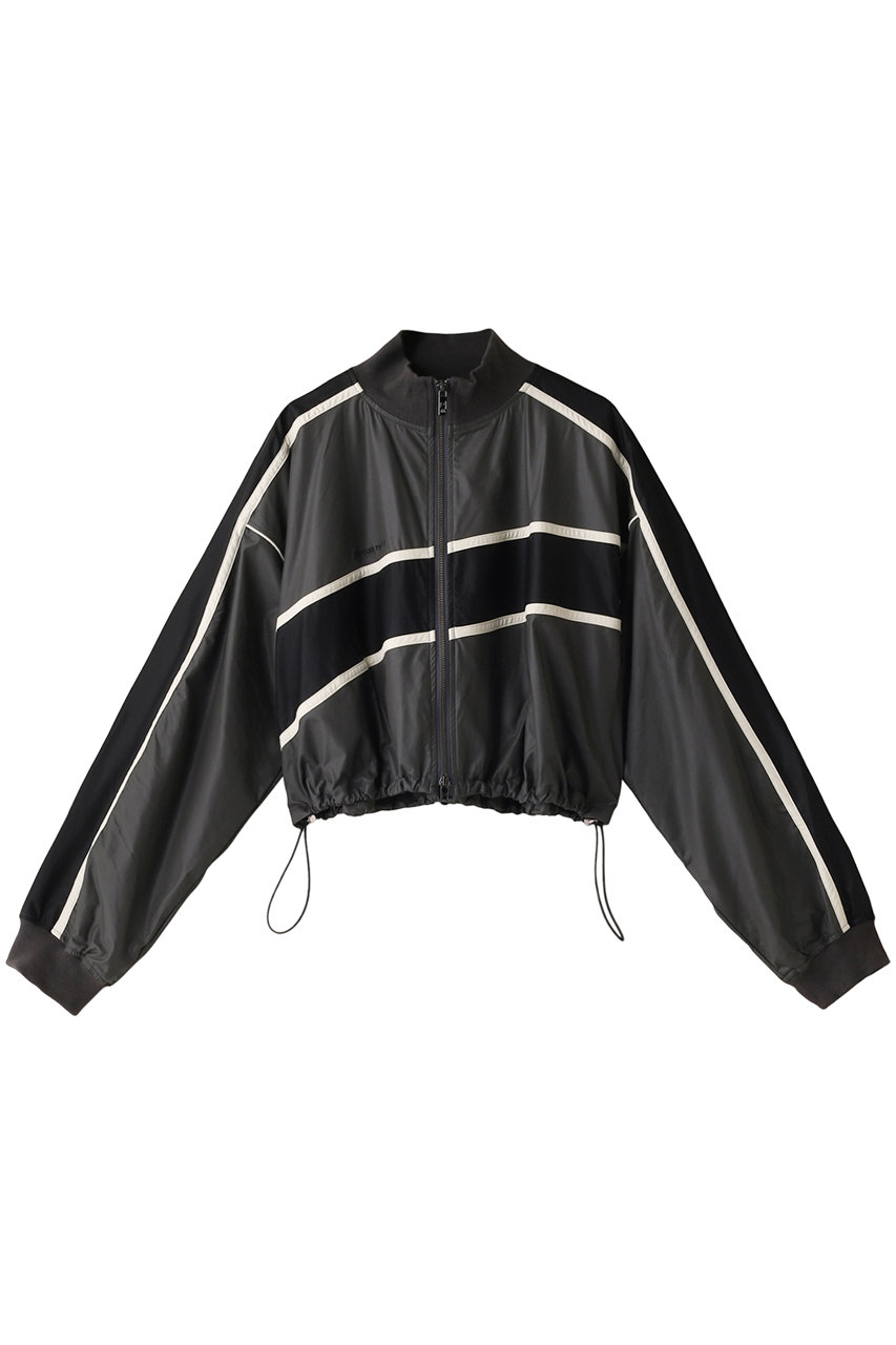 PRANK PROJECT フェイクレザートラックブルゾン / Synthetic Leather Track Blouson (GRY(グレー), FREE) プランク プロジェクト ELLE SHOP