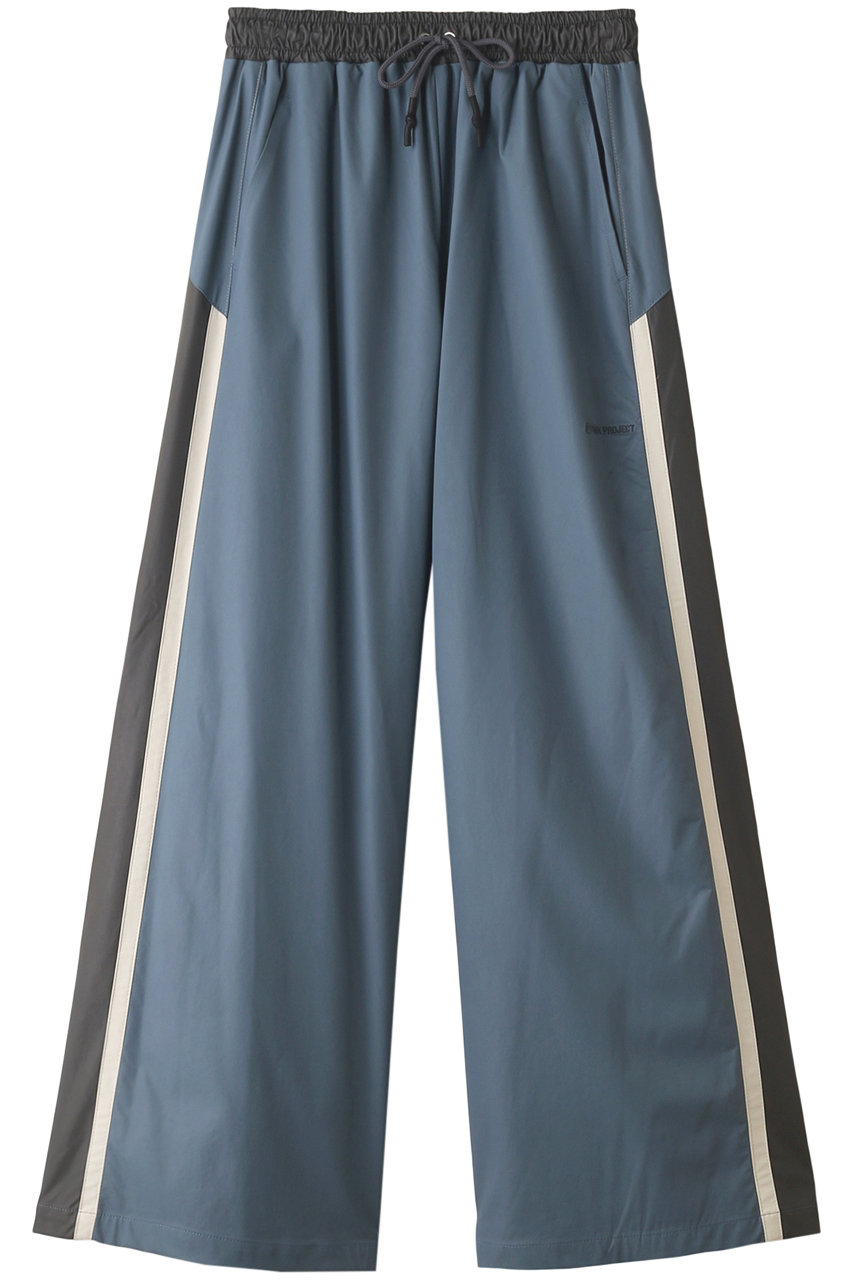 ＜ELLE SHOP＞ PRANK PROJECT フェイクレザーサイドライントラックパンツ / Synthetic Leather Side Line Track Pants (BLU(ブルー) 36) プランク プロジェクト ELLE SHOP
