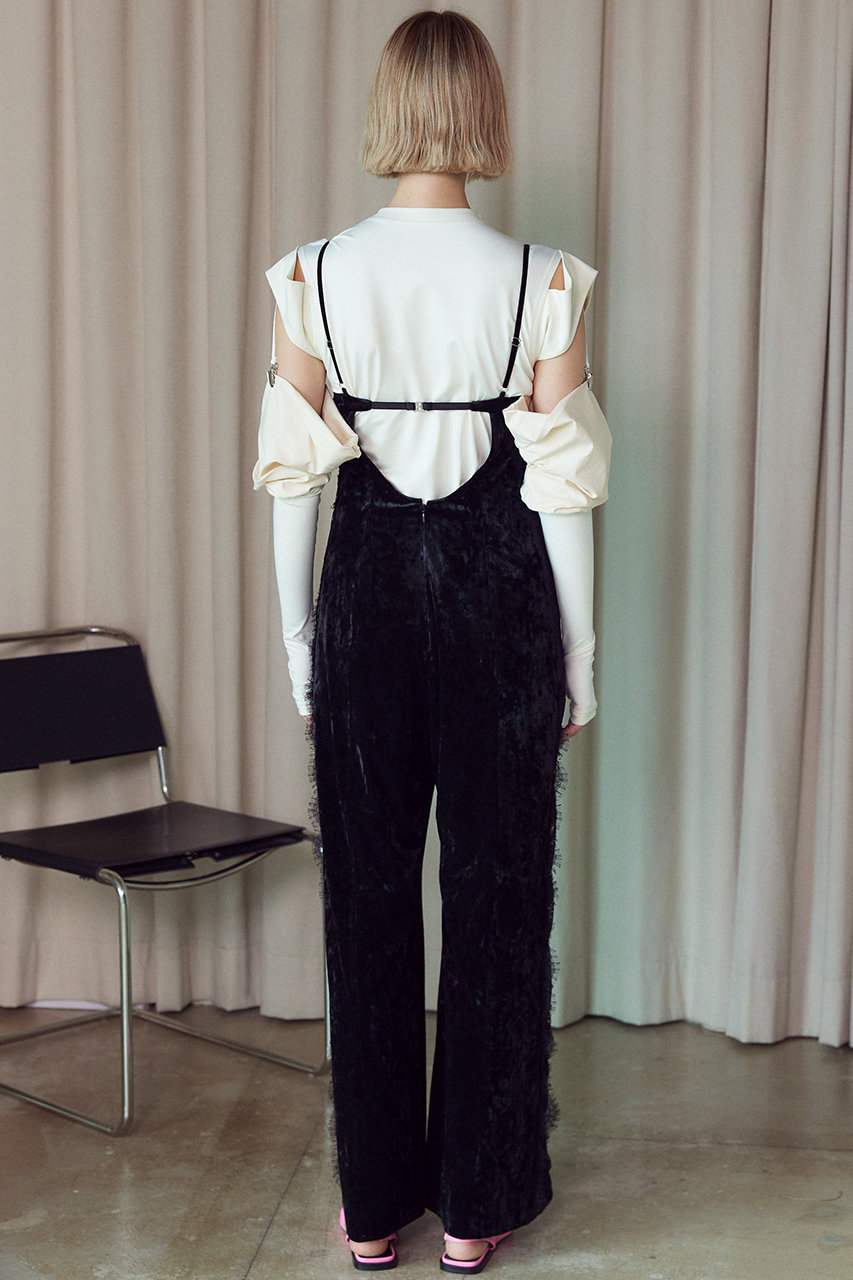 ジャンプスーツ【prankproject】Side Lace Velour Jumpsuit