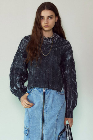 プランク プロジェクト/PRANK PROJECTのケーブルベイントニットプルオーバー / Cable Painted Knit Pullover(110300/110301)