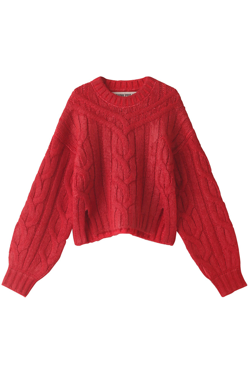 プランク プロジェクト/PRANK PROJECTのケーブルベイントニットプルオーバー / Cable Painted Knit Pullover(RED(レッド)/31232365403)