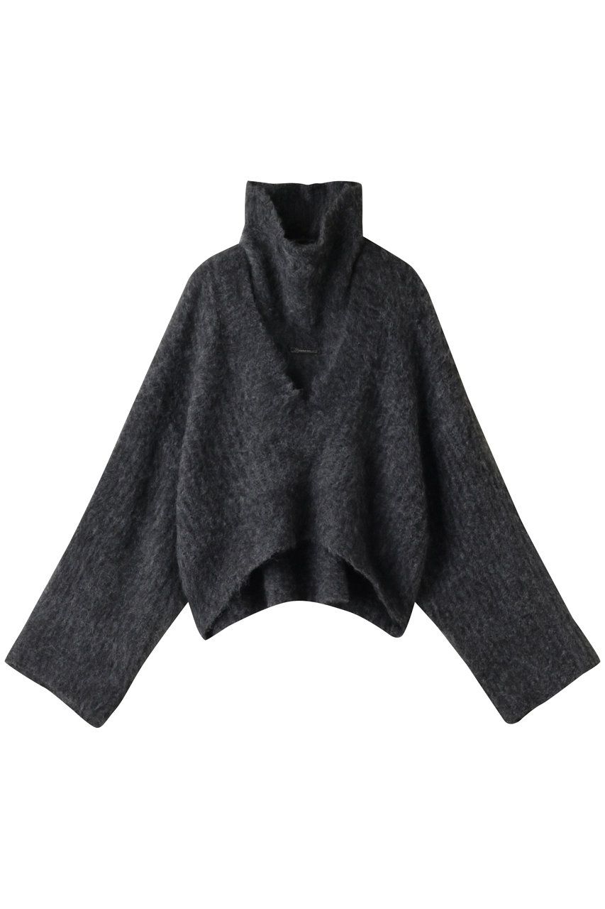 ワイドスリーブスヌードショートニット/Wide Sleeve Snood Short Knit