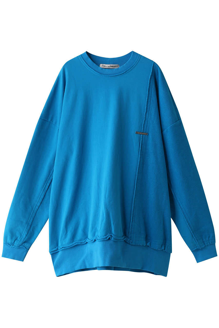 PRANK PROJECT 【UNISEX】ビッグスウェット/Big Sweatshirt (BLU(ブルー), FREE) プランク プロジェクト ELLE SHOP