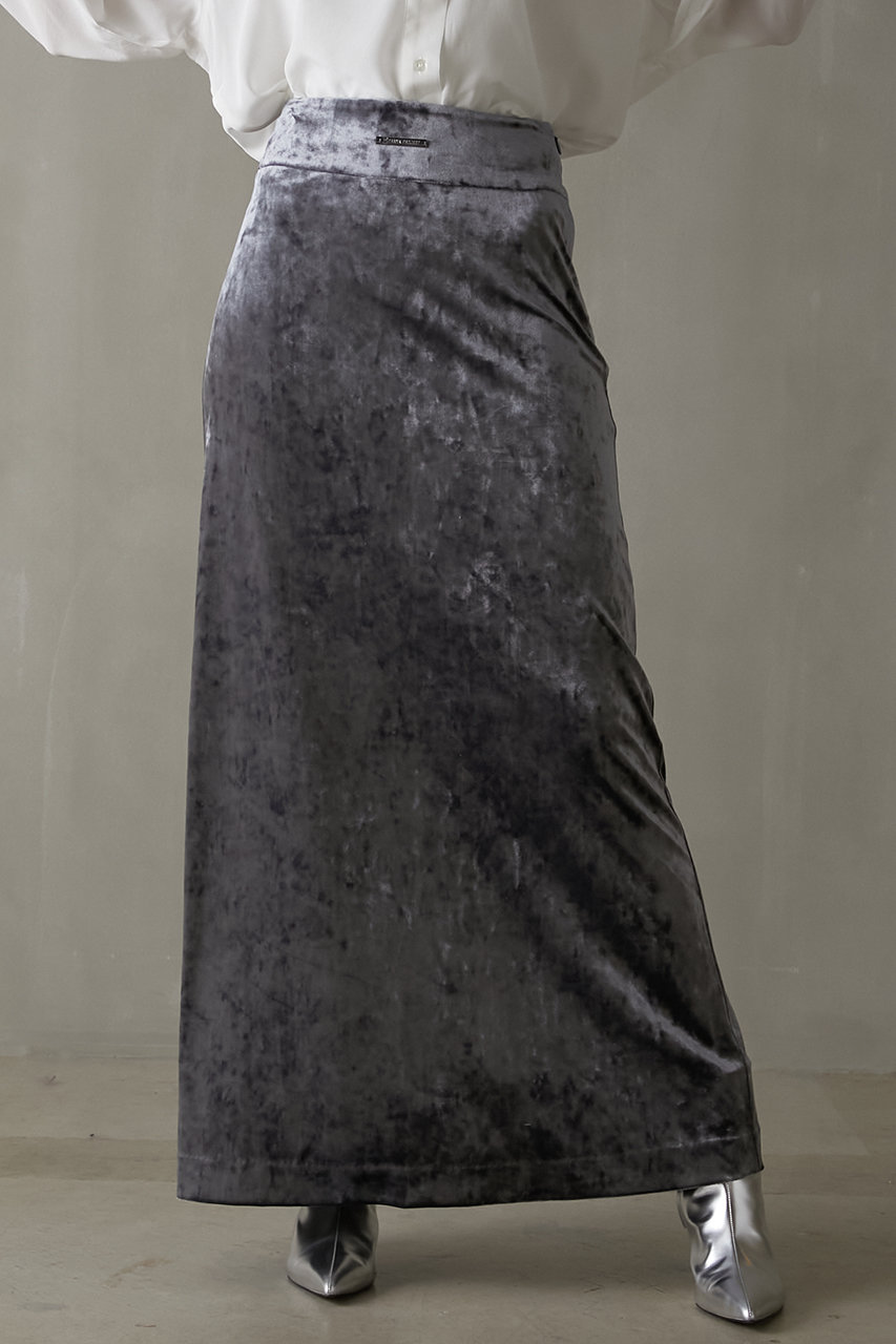 クラッシュベロアマキシスカート/Crashed Velour Maxi Skirt