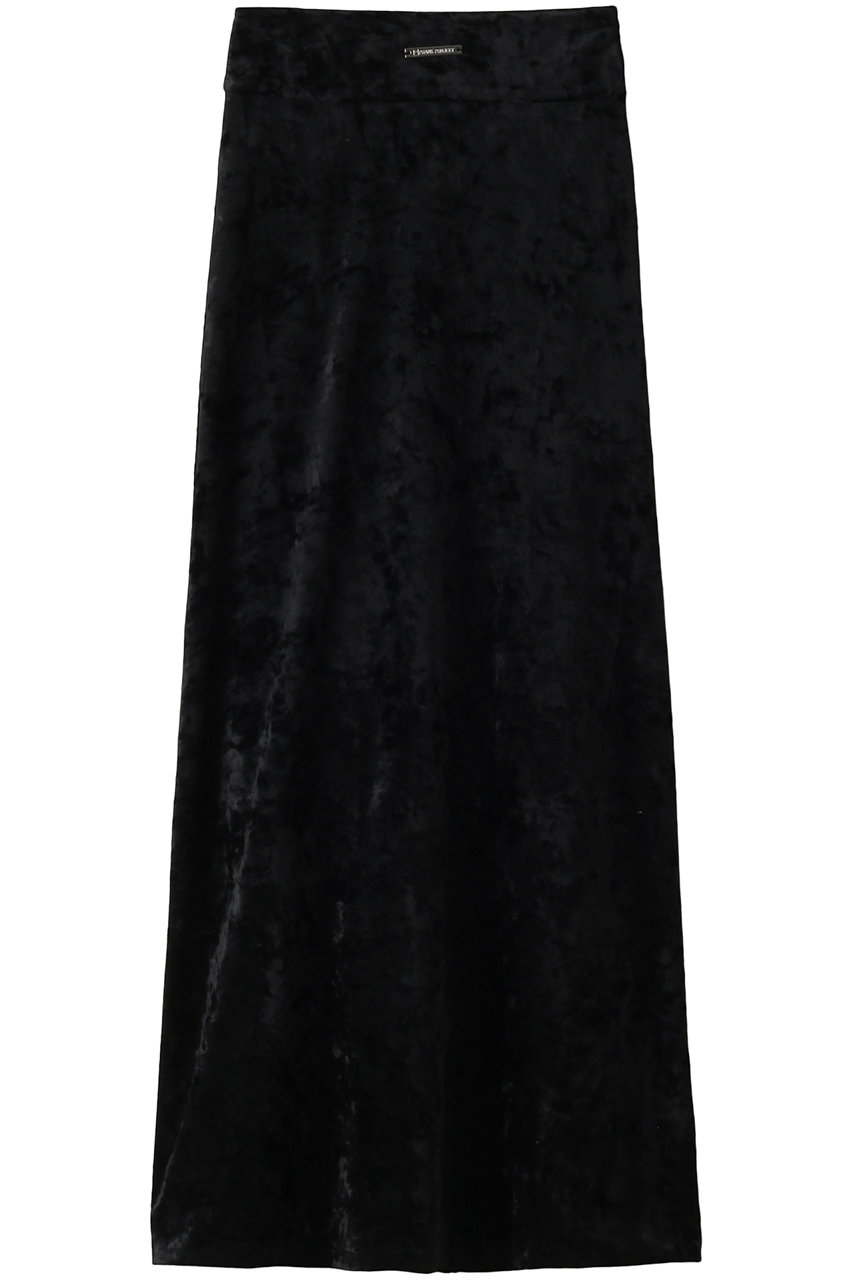 PRANK PROJECT クラッシュベロアマキシスカート/Crashed Velour Maxi Skirt (BLK(ブラック), FREE) プランク プロジェクト ELLE SHOP