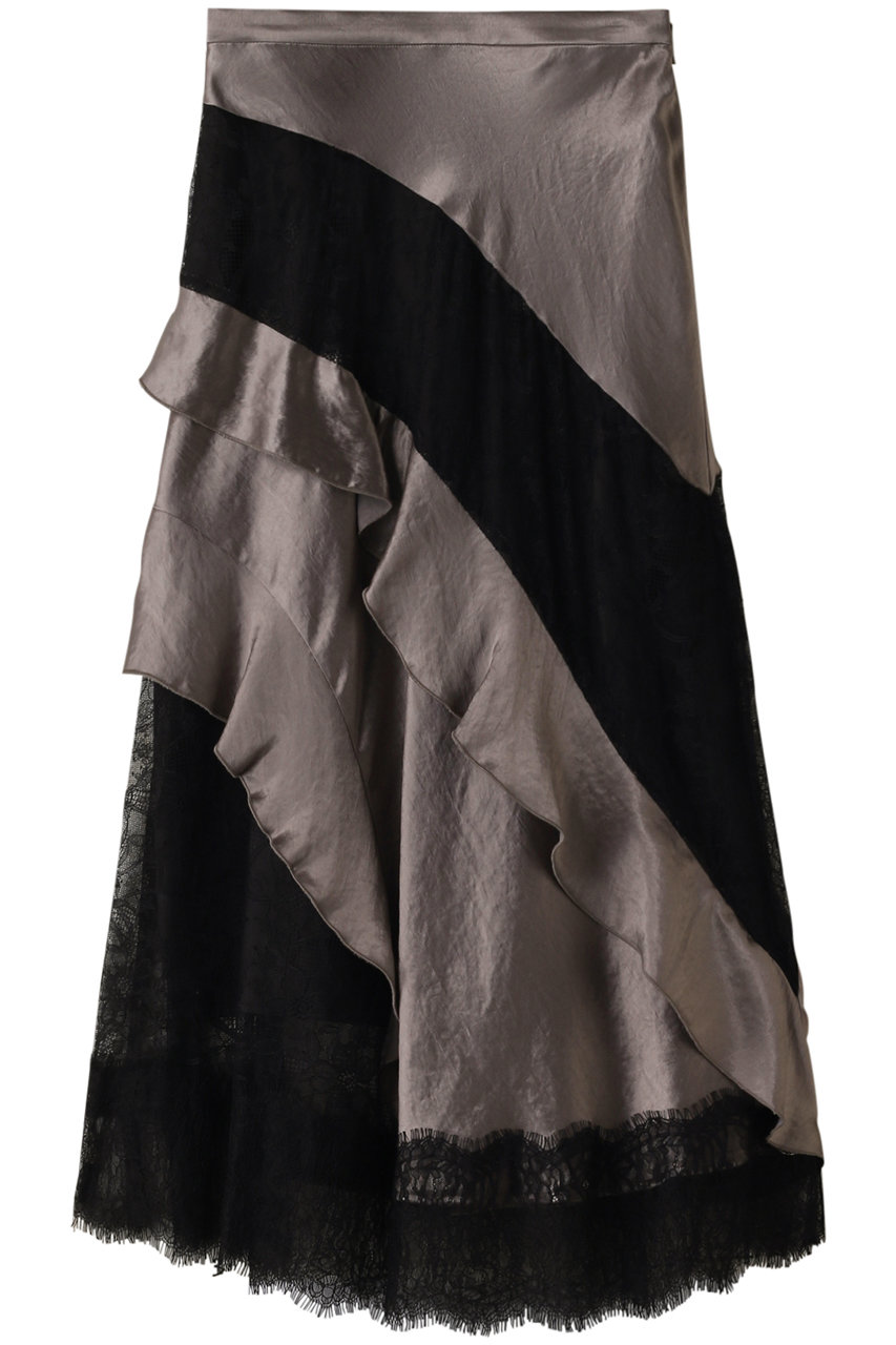 PRANK PROJECT サテンラッフルスカート/Satin Ruffle Skirt (GRY(グレー), FREE) プランク プロジェクト ELLE SHOP