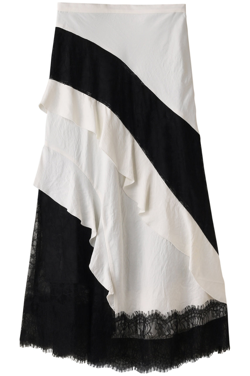 PRANK PROJECT サテンラッフルスカート/Satin Ruffle Skirt (WHT(ホワイト), FREE) プランク プロジェクト ELLE SHOP