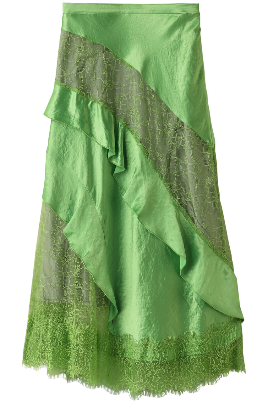 PRANK PROJECT サテンラッフルスカート/Satin Ruffle Skirt (GRN(グリーン), FREE) プランク プロジェクト ELLE SHOP