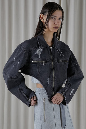 プランク プロジェクト/PRANK PROJECTのデニムカッティングショートブルゾン / Denim Cutting Short Blouson(110800/110802)