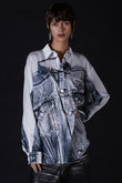 デニムプリントシャツ / Denim Printed Shirt