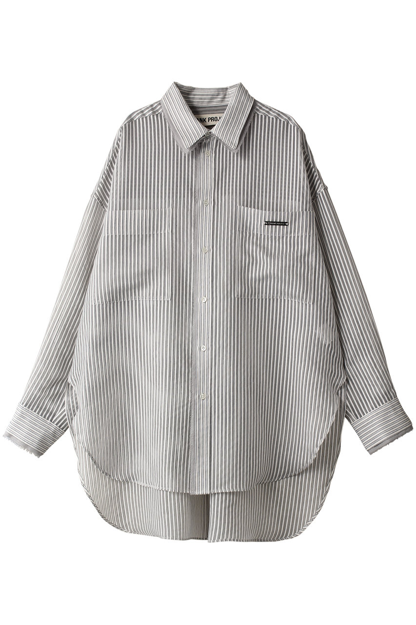 PRANK PROJECT シアーストライプシャツ / Sheer Stripe Shirt (WHT(ホワイト), FREE) プランク プロジェクト ELLE SHOP