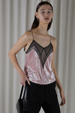 クラッシュベロアレースキャミ / Crushed Velour Lace Camisole