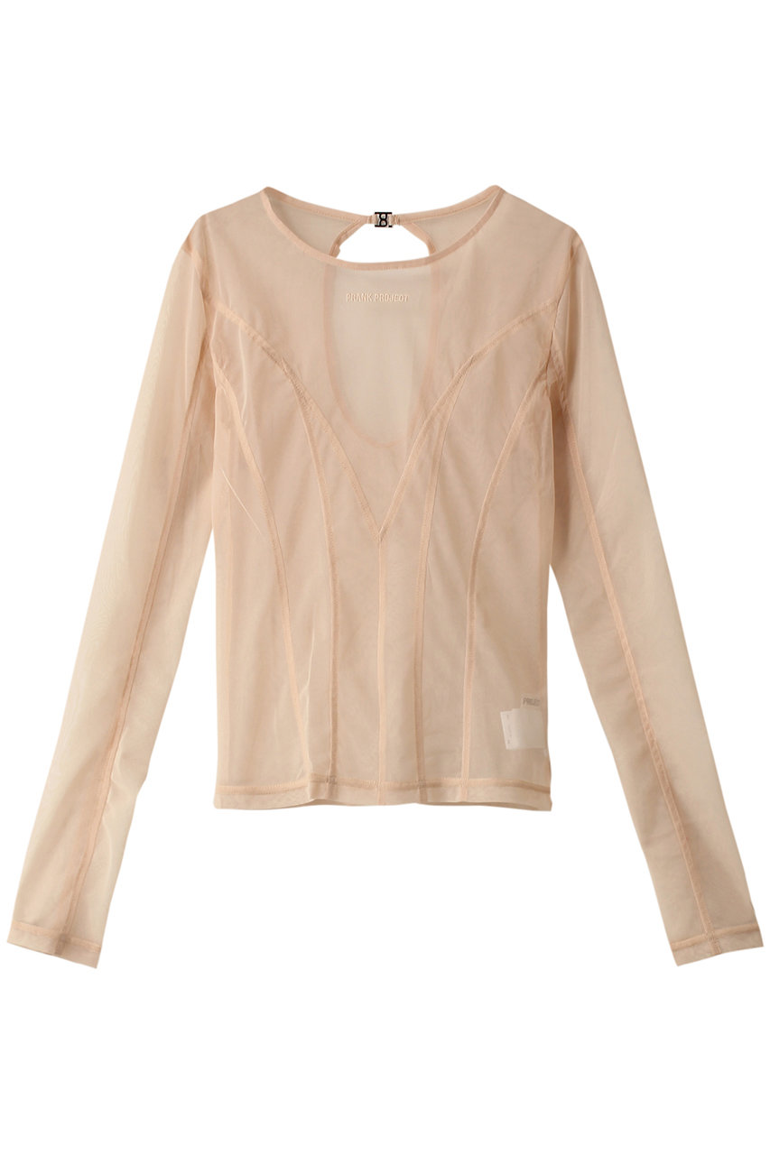 PRANK PROJECT バックオープンシアートップス / Back Open Sheer Top (BGE(ベージュ), FREE) プランク プロジェクト ELLE SHOP PRANK PROJECT バックオープンシアートップス / Back Open Sheer Top (BGE(ベージュ), FREE) プランク プロジェクト ELLE SHOP