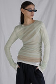 トリプルレイヤードシアートップ / Triple Layered Sheer Top