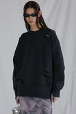 オーバーサイズダメージスウェット / Oversized Damaged Sweatshirt