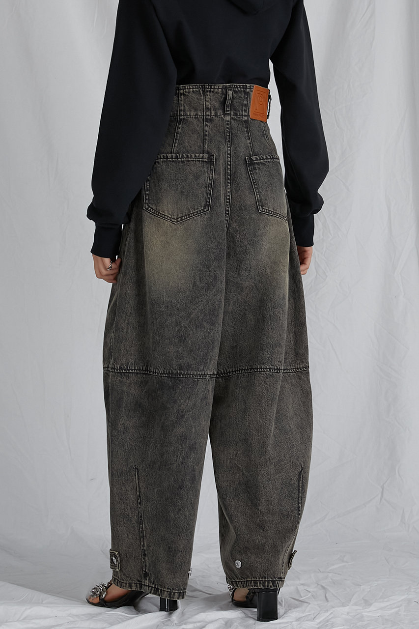 【予約販売】ハイウエストバナナデニムパンツ / High Waist Banana Denim Pants