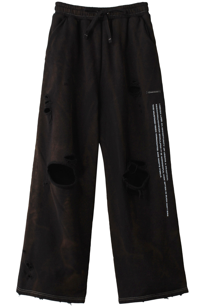 プランク プロジェクト/PRANK PROJECTのスプレーダイダメージスウェットパンツ / Spray Dyed Damaged Sweatpants(BLK(ブラック)/31241465601)