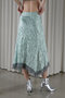 ワッシャーサテンレーストリムスカート / Washed Satin Lace Trim Skirt プランク プロジェクト/PRANK PROJECT