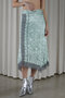 ワッシャーサテンレーストリムスカート / Washed Satin Lace Trim Skirt プランク プロジェクト/PRANK PROJECT