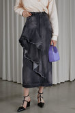 アシンメトリービッグラッフルスカート / Asymmetry Big Ruffled Skirt