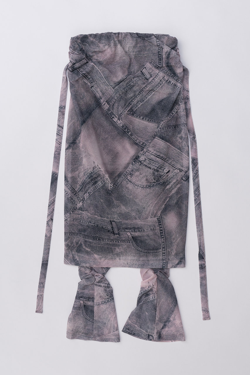 プランク プロジェクト/PRANK PROJECTのデニムプリントスカートレイヤードレギンス / Denim Printed Skirt Layered Leggings(PNK(ピンク)/31241516104)
