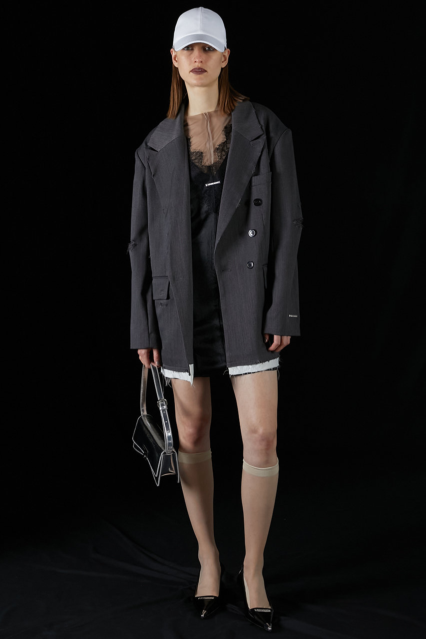 PRANK PROJECT(プランク プロジェクト)｜トロンプルイユサテンミニドレス / Trompe l'oeil Satin Mini  Dress/BLK(ブラック) の通販｜ELLESHOP・(エル・ショップ)