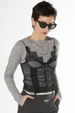 シースルービスチェレイヤードトップ / See-through Bustier Layered Top
