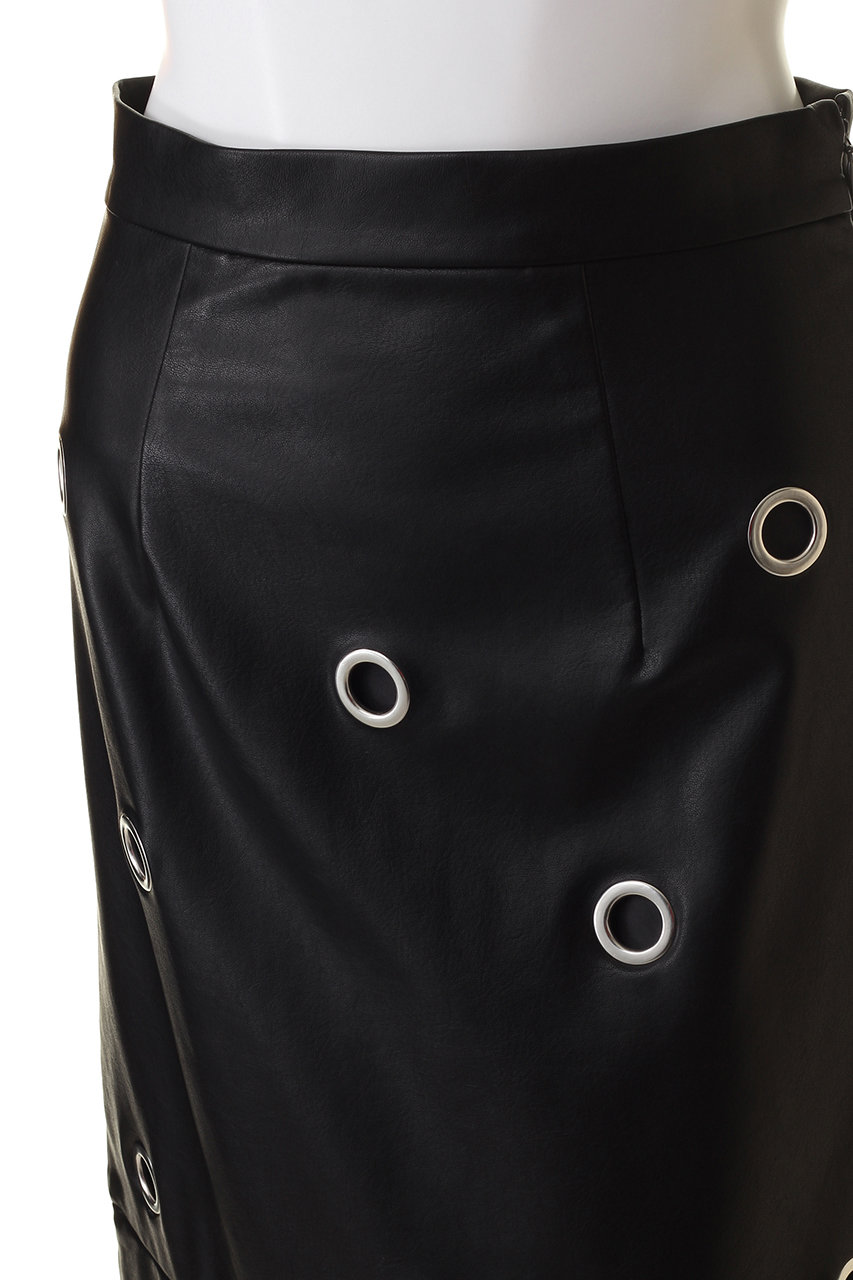 アイレットヴィーガンレザースカート / Eyelet Vegan Leather Skirt