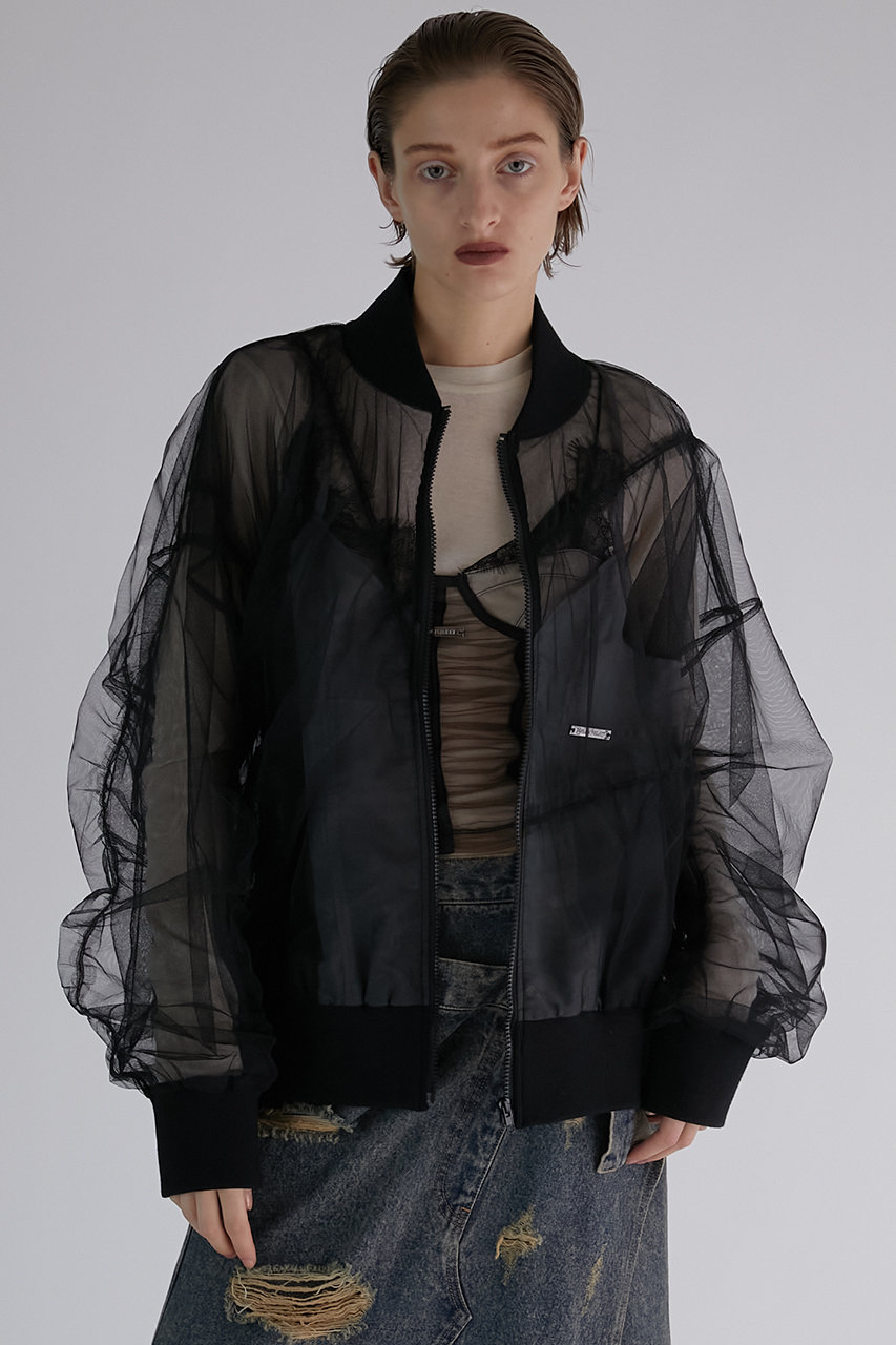 チュールボンバージャケット / Tulle Bomber Jacket