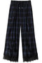 オンブレーチェックダメージレーストリムパンツ / Ombre Check Damaged Lace Trim Pants プランク プロジェクト/PRANK PROJECT BLU(ブルー)