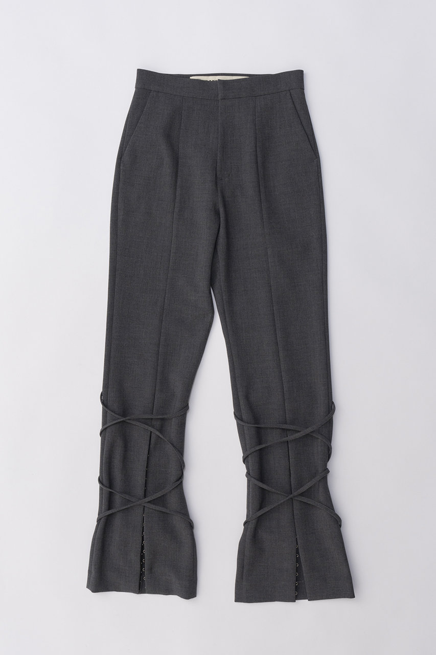 PRANK PROJECT タイアップフレアパンツ / Tie Up Flare Pants (GRY(グレー), 36) プランク プロジェクト ELLE SHOP PRANK PROJECT タイアップフレアパンツ / Tie Up Flare Pants (GRY(グレー), 36) プランク プロジェクト ELLE SHOP