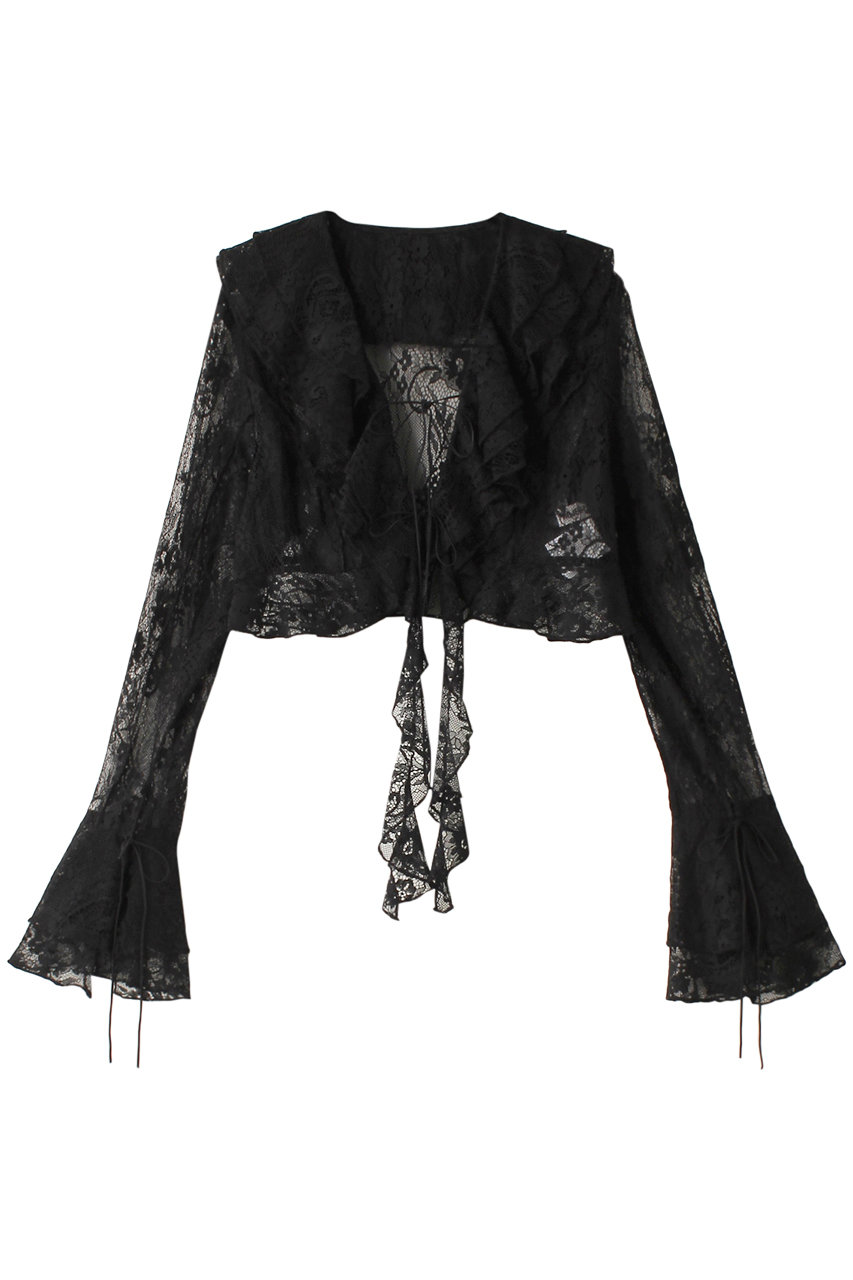 プランク プロジェクト/PRANK PROJECTのレースラッフルブラウス / Lace Ruffled Blouse(BLK(ブラック)/31241316102)