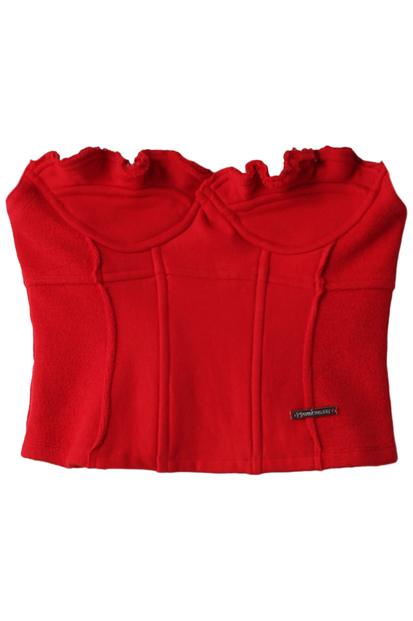 プランク プロジェクト/PRANK PROJECTのフリルスウェットビスチェ / Ruffle Sweatshirt Bustier(RED(レッド)/31241415618)