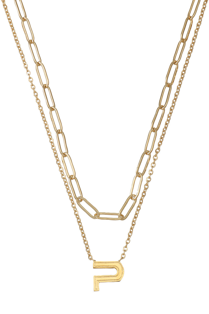 プランク プロジェクト/PRANK PROJECTのPロゴダブルチェーンネックレス / P Logo Double Chain Necklace(GLD(ゴールド)/31241665201)