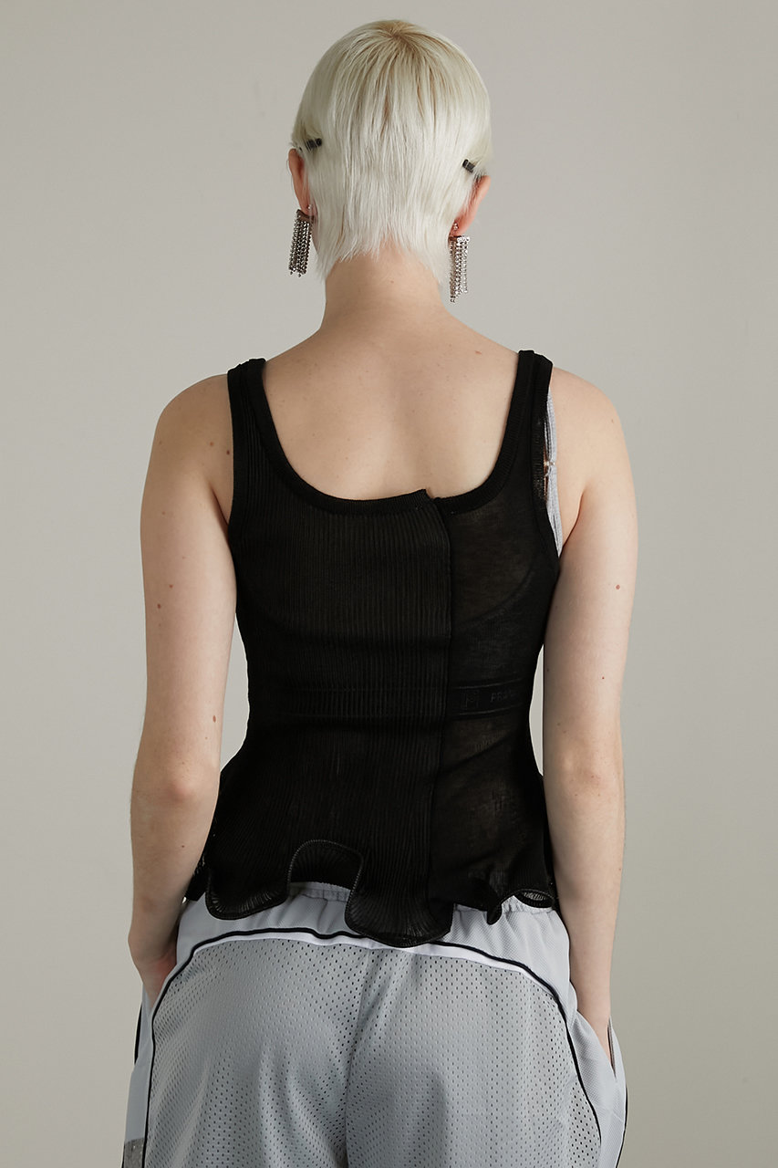 ウェーブヘムニットタンク / Wave Hem Knit Tank Top（タンク