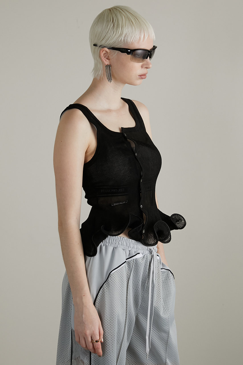 【新品未使用】PRANK PROJECT ウェーブヘムポップコーンニットタンク PRANK PROJECT（プランクプロジェクト）の「ウェーブヘムポップコーン