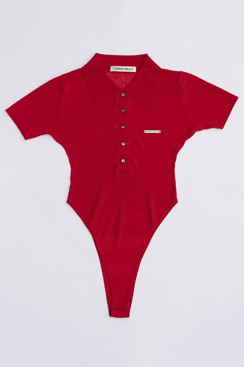 プランク プロジェクト/PRANK PROJECTのポロニットボディスーツ / Polo Knit Bodysuit(RED(レッド)/31241365605)