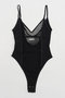 フロントメッシュキャミボディスーツ / Front Mesh Cami Bodysuit プランク プロジェクト/PRANK PROJECT BLK(ブラック)