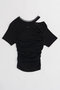 【予約販売】ソフトボイルテレコギャザーTシャツ / Soft Voile Teleco Gathered T-shirt プランク プロジェクト/PRANK PROJECT BLK(ブラック)