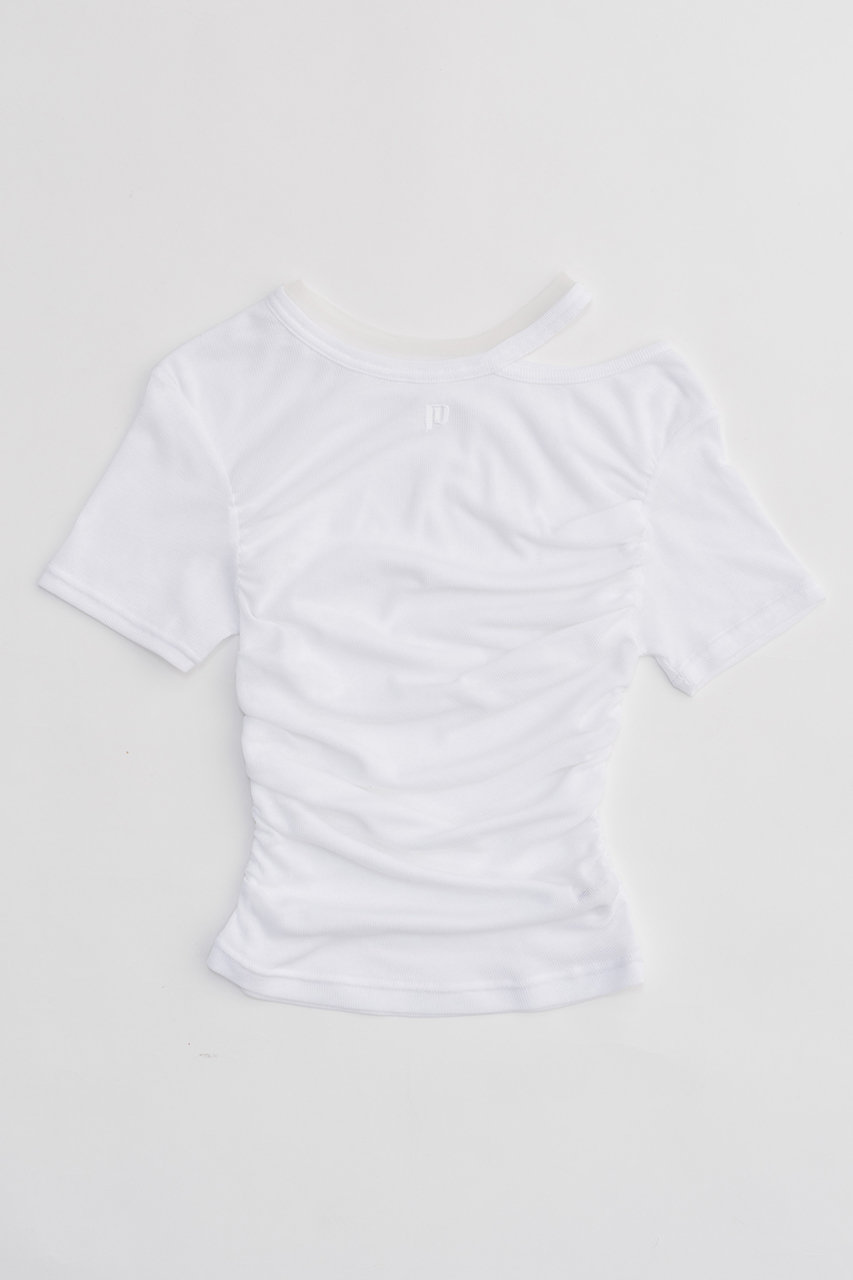 プランク プロジェクト/PRANK PROJECTのソフトボイルテレコギャザーTシャツ / Soft Voile Teleco Gathered T-shirt(WHT(ホワイト)/31241415628)