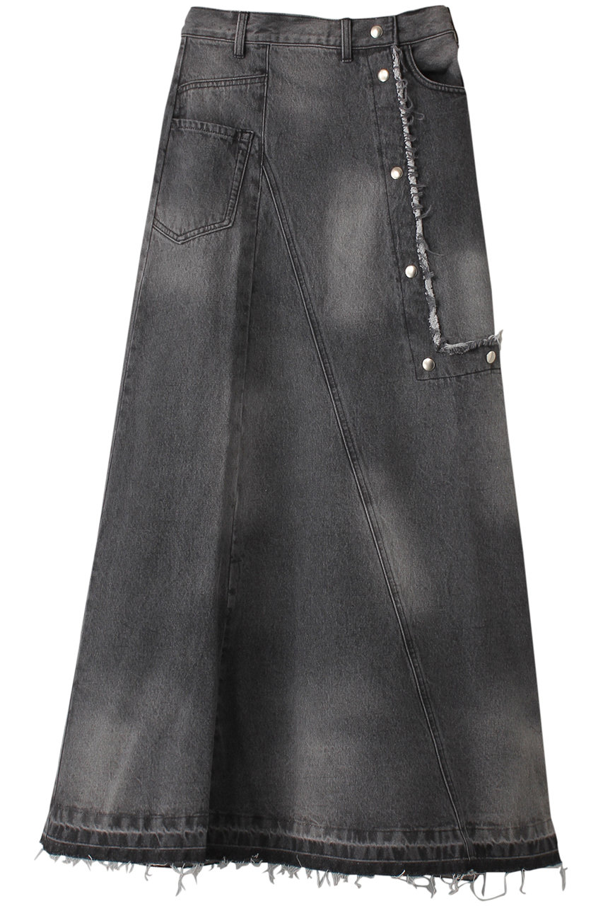 カッティングアシンメトリーデニムスカート / Cutting Asymmetry Denim Skirt