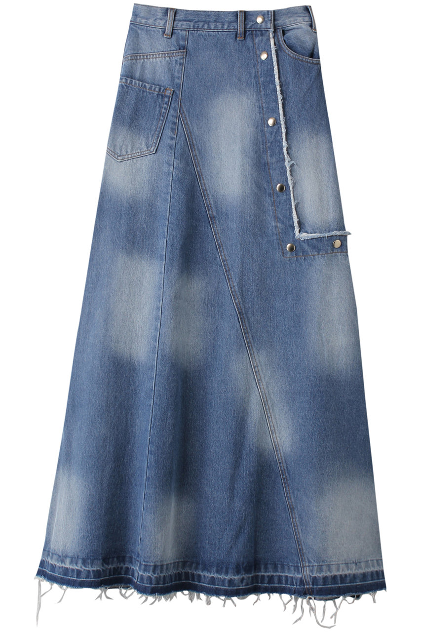 プランク プロジェクト/PRANK PROJECTのカッティングアシンメトリーデニムスカート / Cutting Asymmetry Denim Skirt(BLU(ブルー)/31241515401)