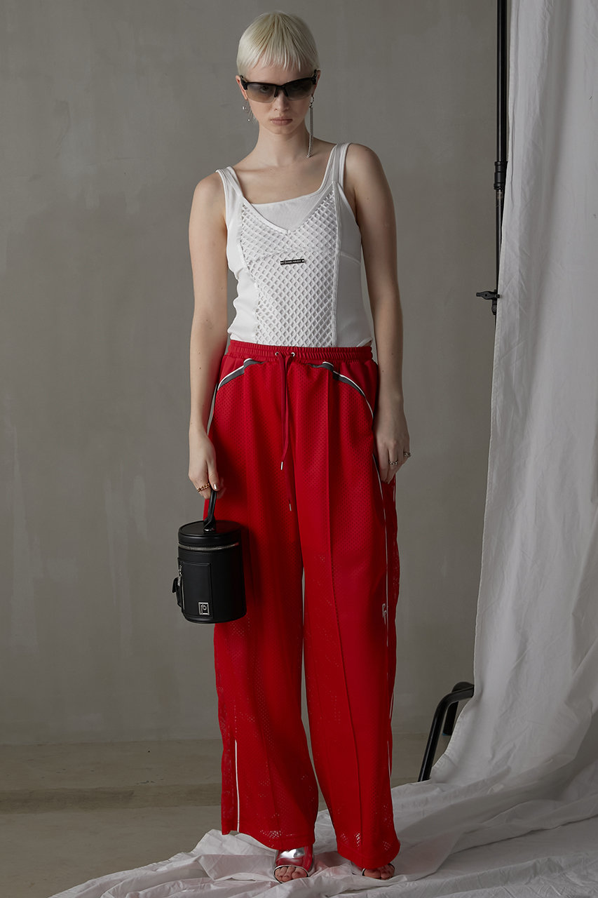 PRANK PROJECT メッシュトラックパンツ / Mesh Track Pants (RED(レッド), 36) プランク プロジェクト ELLE SHOP PRANK PROJECT メッシュトラックパンツ / Mesh Track Pants (RED(レッド), 36) プランク プロジェクト ELLE SHOP