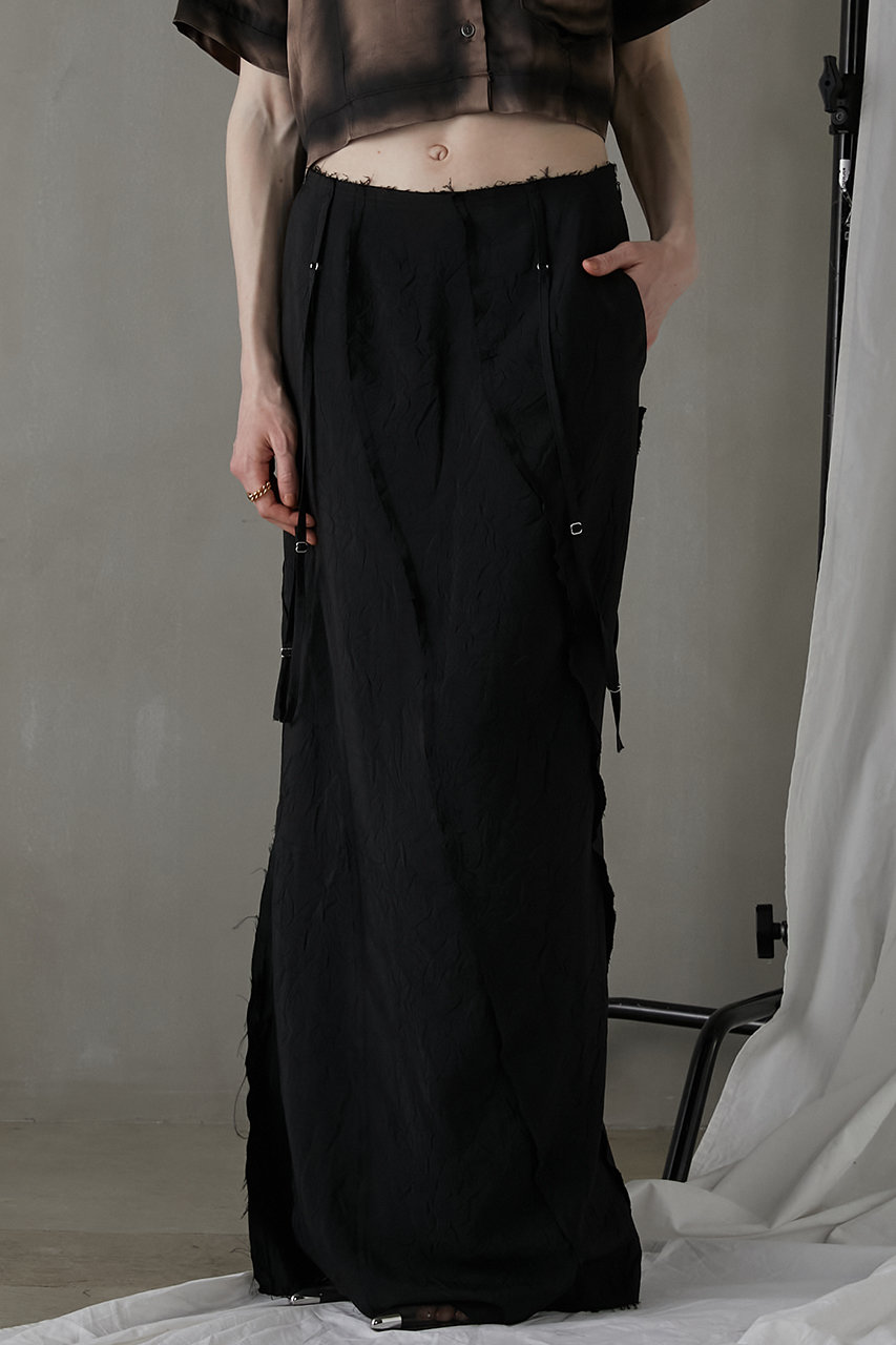 【予約販売】バイヤスカットオフマキシスカート / Bias Cut-off Maxi Skirt