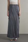 バイヤスカットオフマキシスカート / Bias Cut-off Maxi Skirt