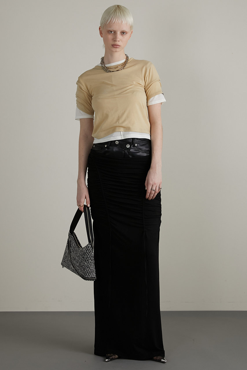 【予約販売】レイヤードマキシシャーリングスカート / Layered Maxi Shirring Skirt
